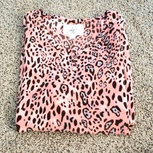 Womens Pink Leopard Nightgown